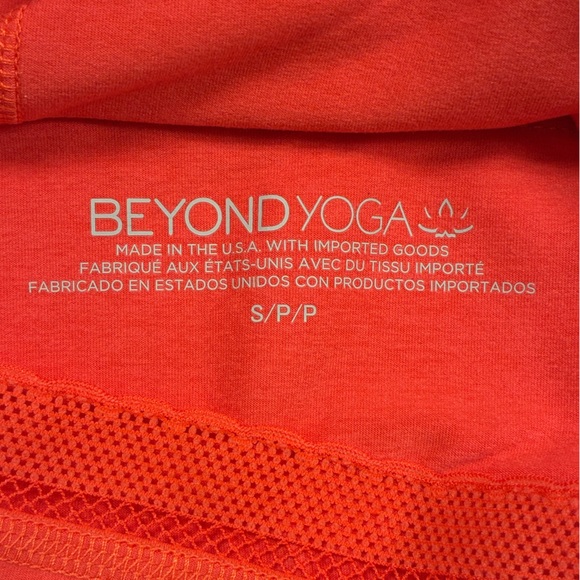 NWT BEYOND YOGA Spacedye Allure Lace High Cropped Tank Rashh Coral Size Small - Picture 7 of 9